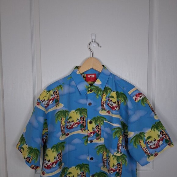 Lowes Australia Hawaiian Christmas Shirt Men Size Large Oversized All Over Print - Picture 2 of 4